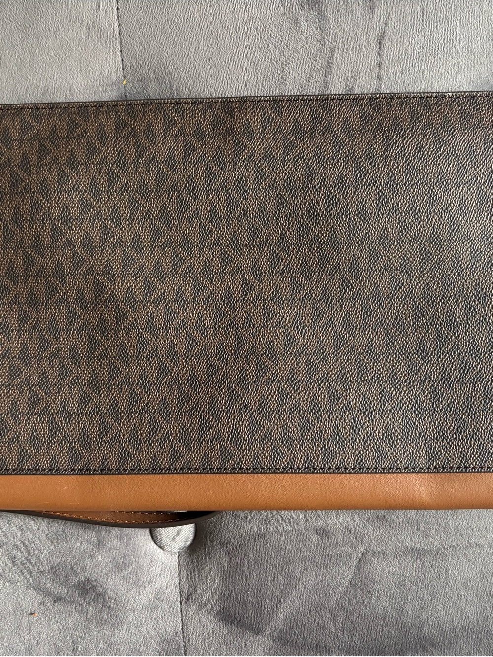 Michael Kors Brown/Tan Signature Canvas Clutch Wristlet